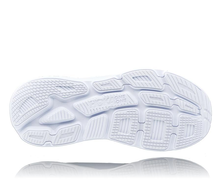 Hoka One One Mens Running Shoes - Bondi 6 - White - KTXN42630